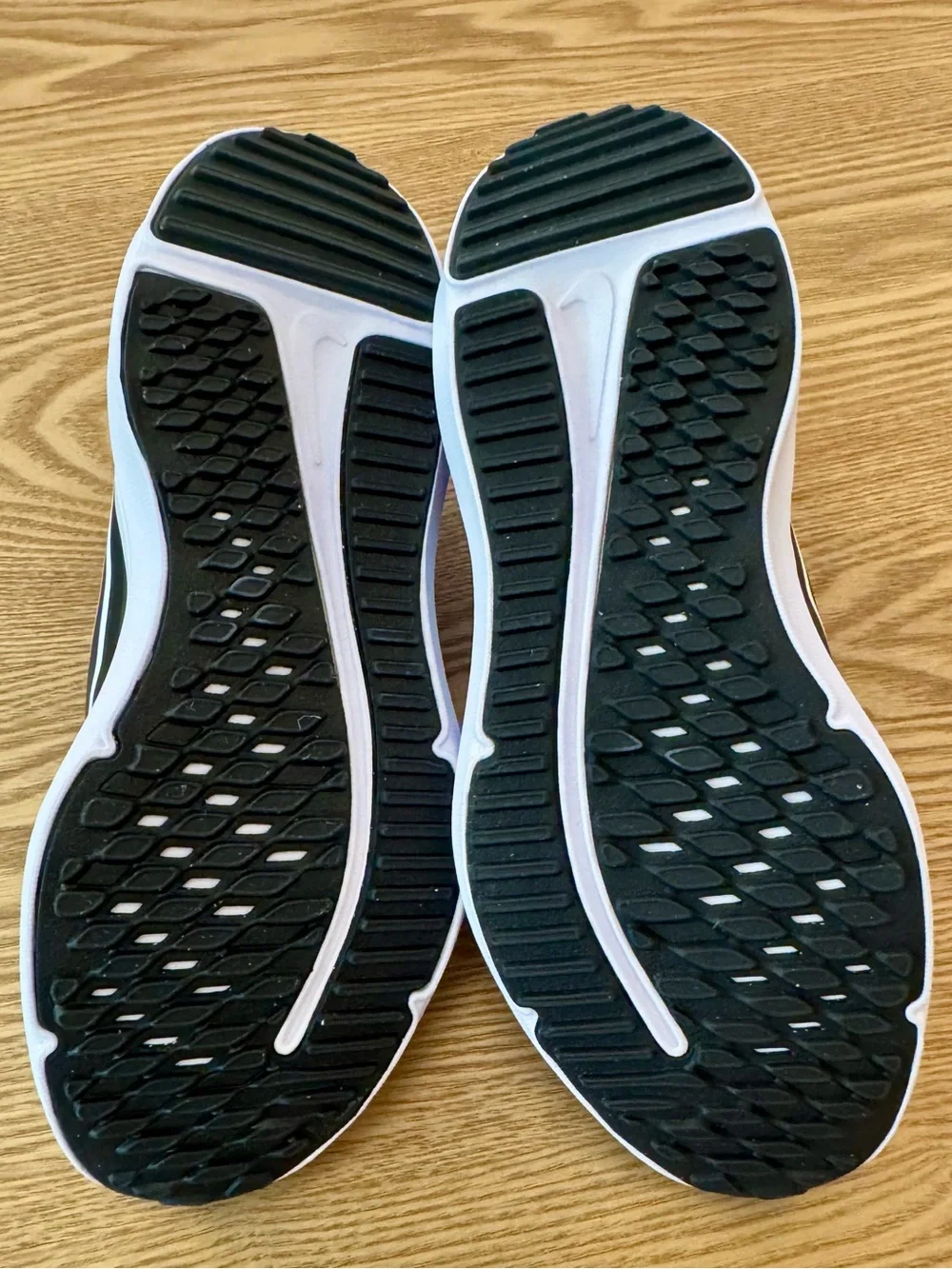 Nike Black and White Youth Athletic Sneakers with Hook-and-Loop Strap